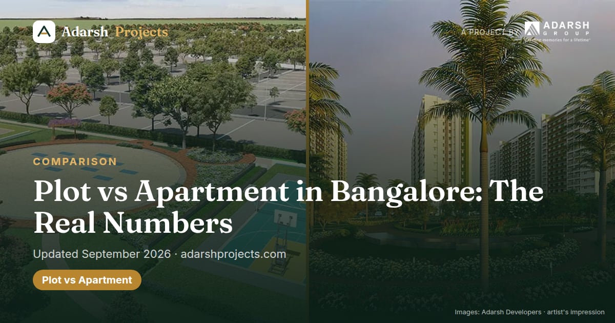 Plot vs Apartment in Bangalore: The Real Numbers