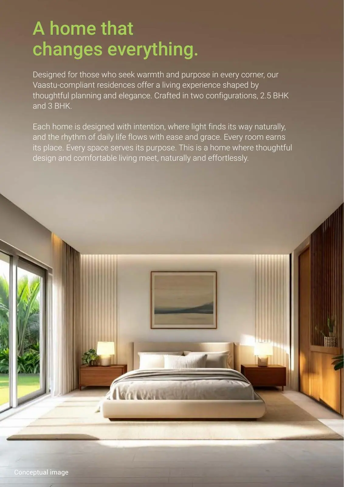 Bedroom interior render from the Parkland Phase 2 brochure