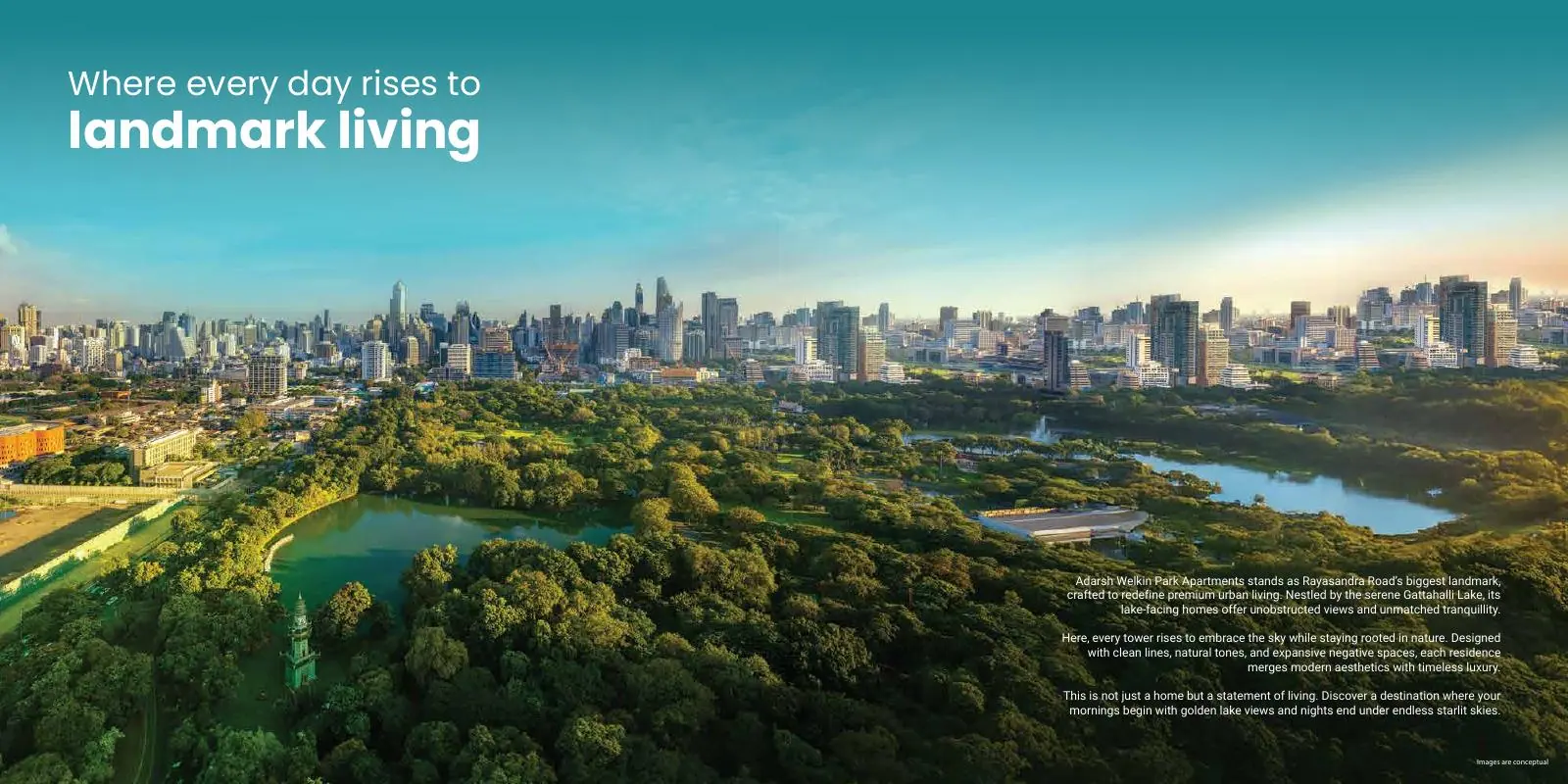 Skyline view from Adarsh Welkin Park