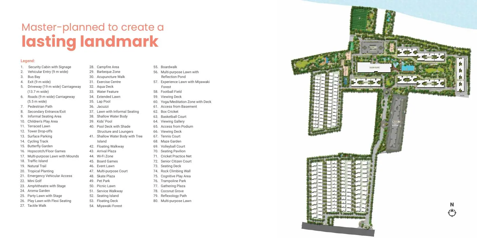 Adarsh Welkin Park master plan with legend